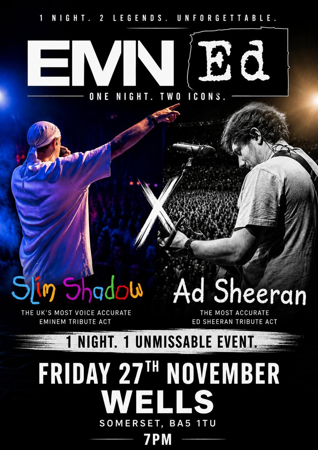 The Real Slim Shadow & Ad Sheeran Live at Wells Football Club